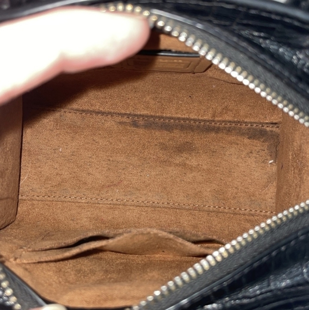 COACH Andrea Croc Embossed Mini Carryall Bag **EUC** - Picture 5 of 10